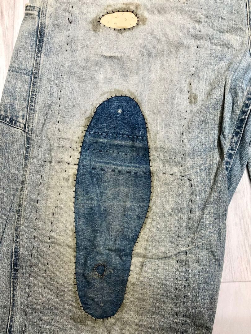 RRL ダブルアールエル オーバーオール リペアダメージ加工 ラルフローレン