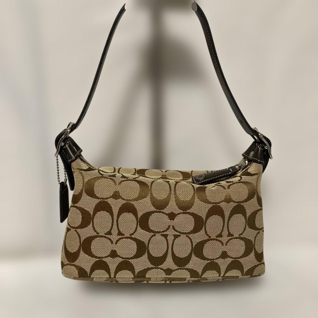 COACH　アクセサリーポーチ★極美品ハンドバッグ シグネチャー　6044