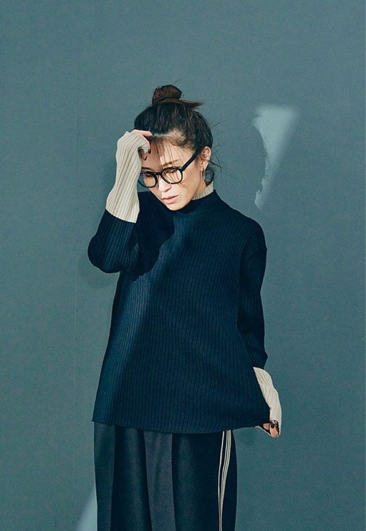 ANIECA 現行 Bicolor Rib Knit/バイカラー リブ ニット