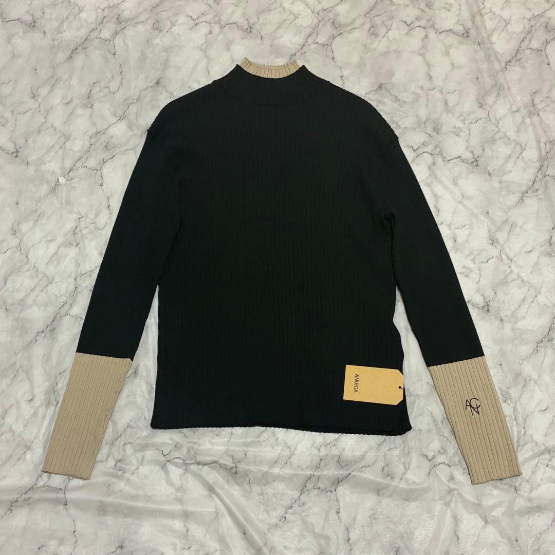ANIECA 現行 Bicolor Rib Knit/バイカラー リブ ニット