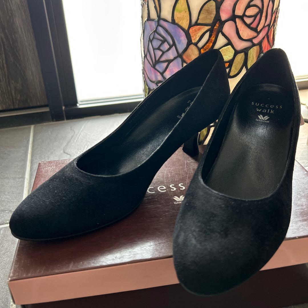★success walk★ 黒 スエード パンプス
