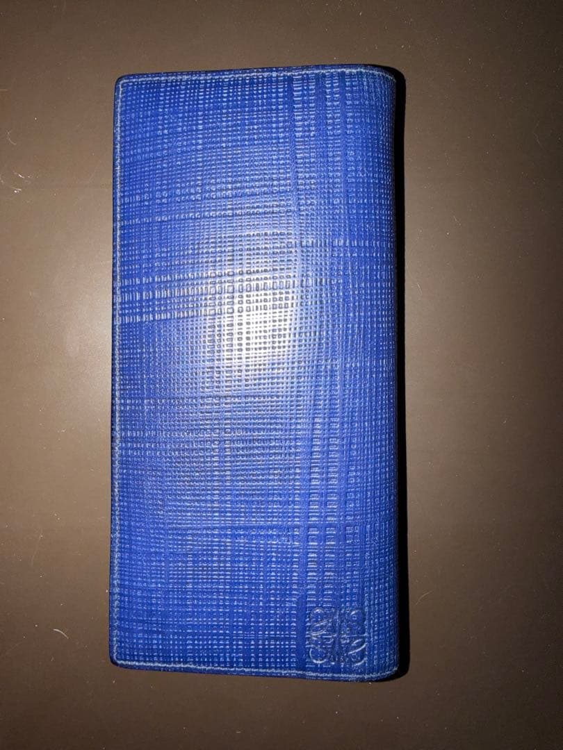 LOEWE 長財布 リネン　ブルー