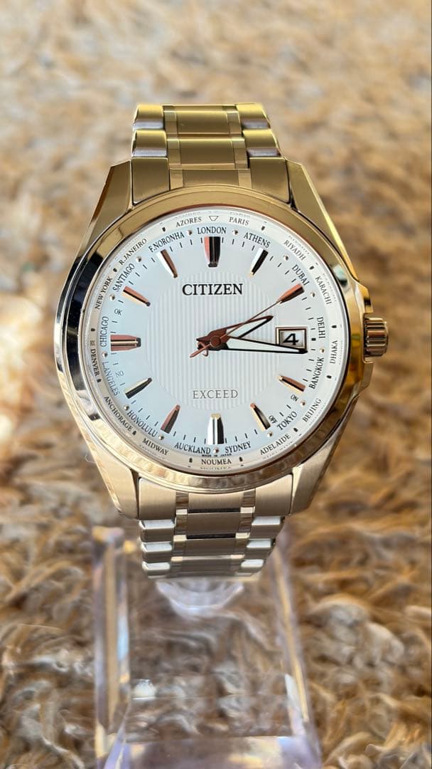 シチズン エクシード CB1080-52A 電波ソーラー チタン