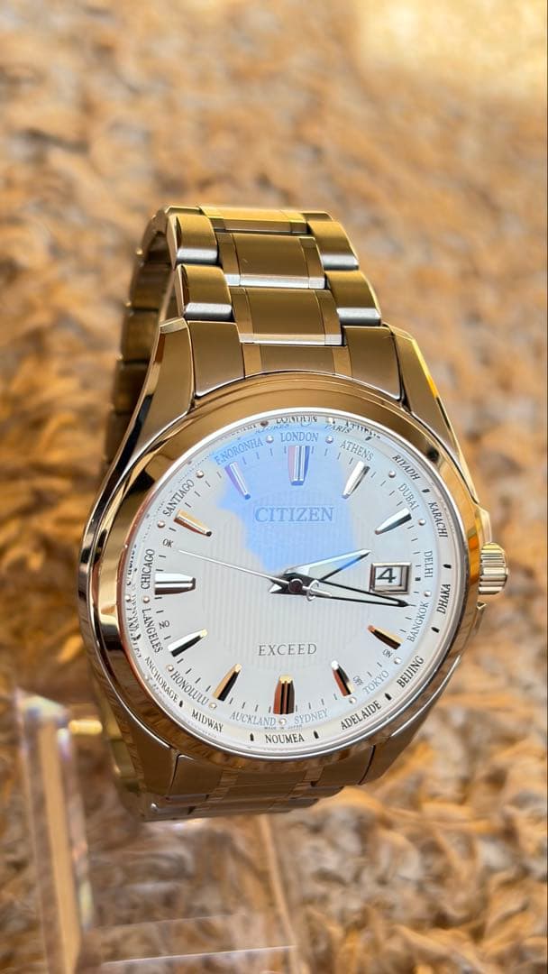シチズン エクシード CB1080-52A 電波ソーラー チタン