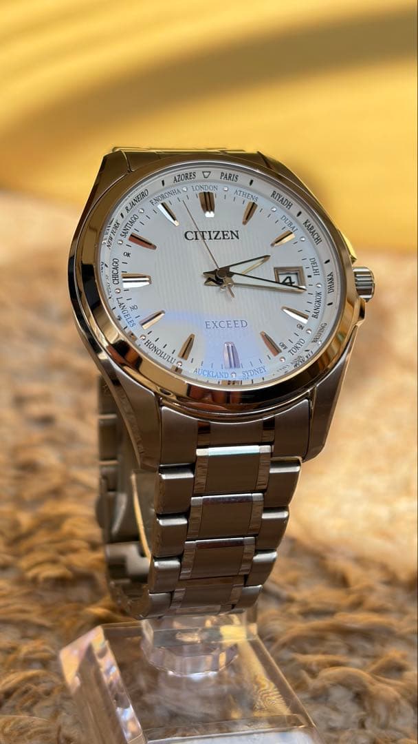 シチズン エクシード CB1080-52A 電波ソーラー チタン