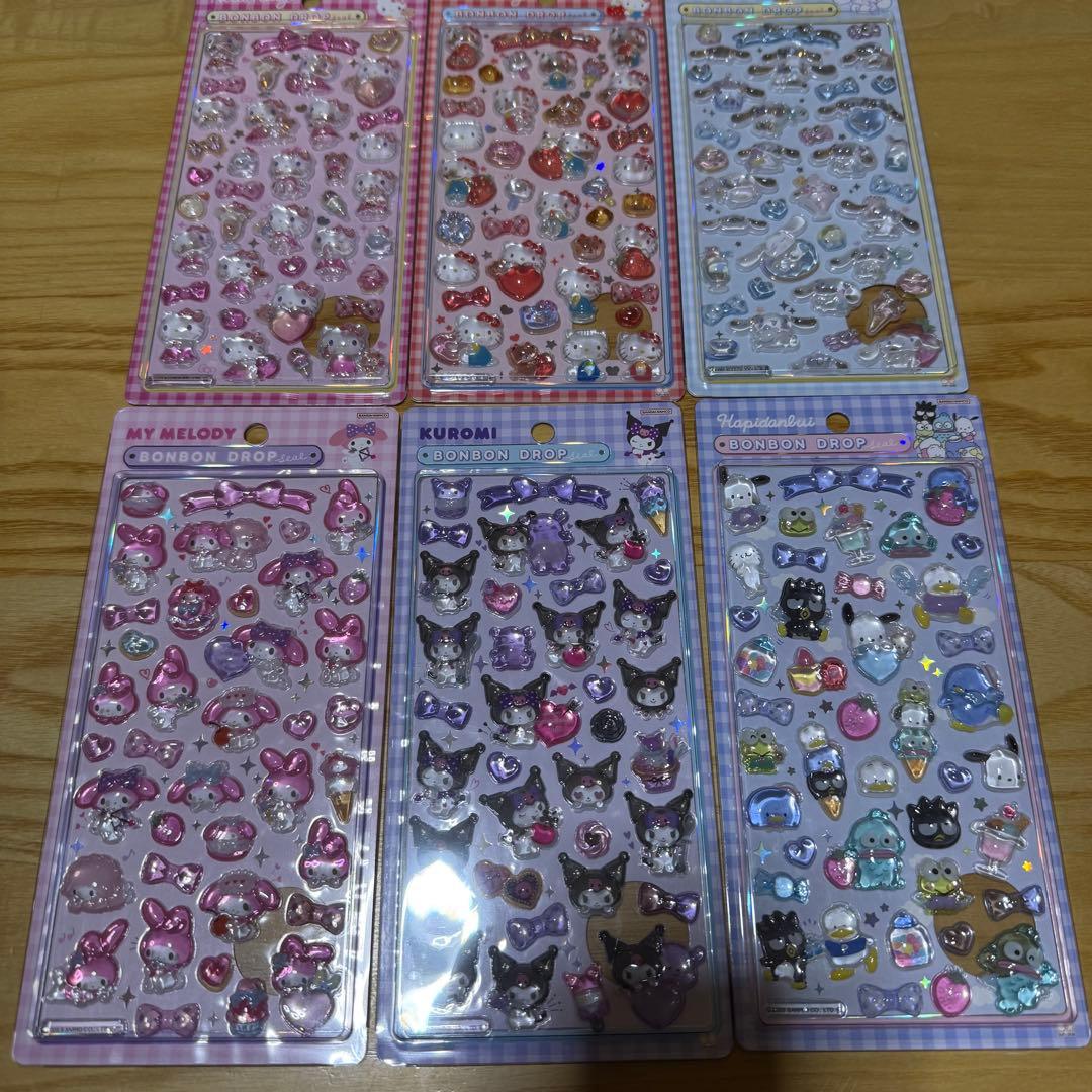 ボンボンドロップシール　サンリオ第二弾6種セット