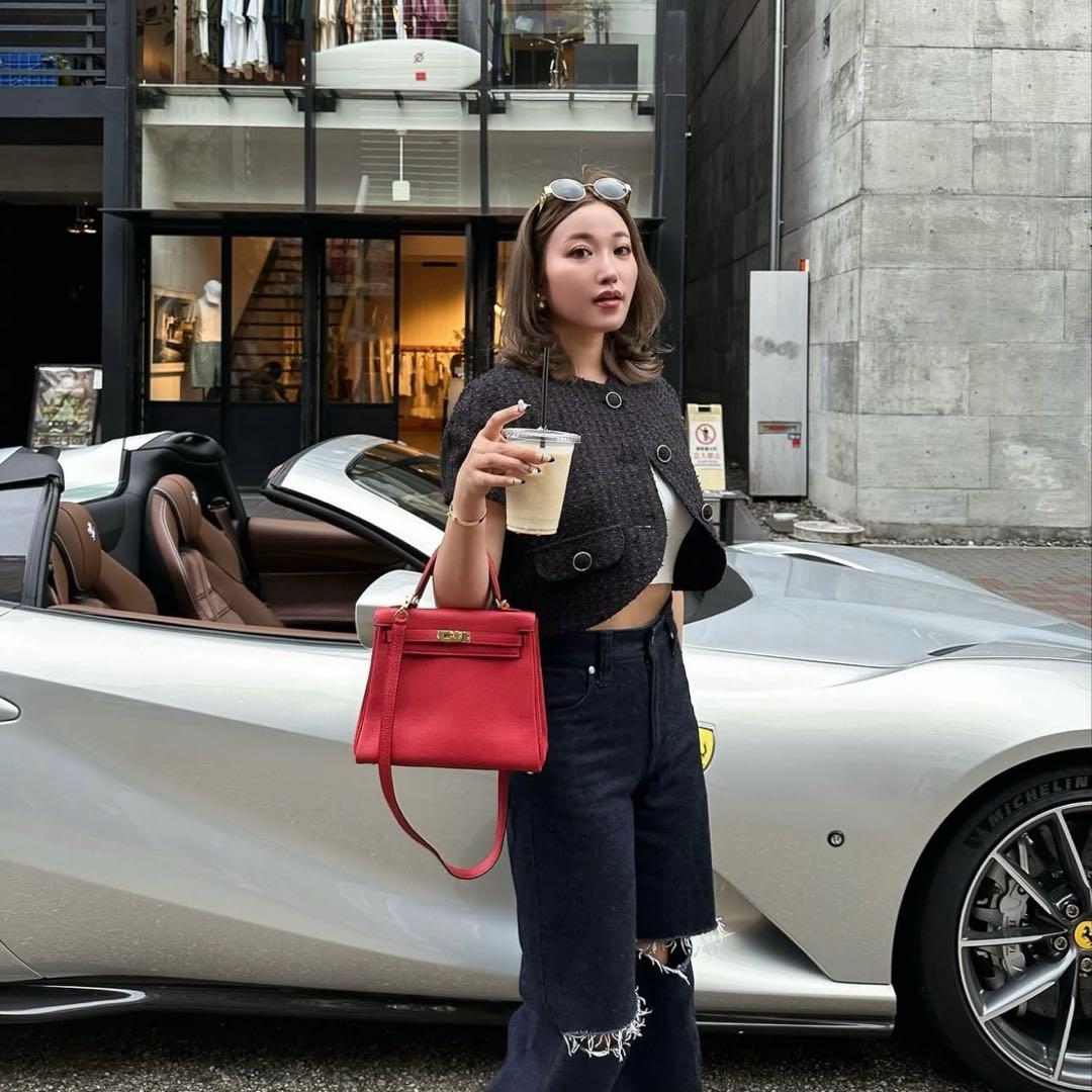 sheller新品未使用ダークブルーストレートデニム パンツ　ハイウエスト