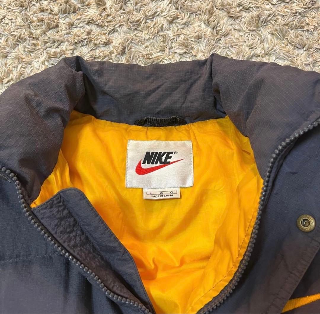 00s 90s old NIKE 銀タグ 刺繍ロゴ ナイキ ダウンジャケット