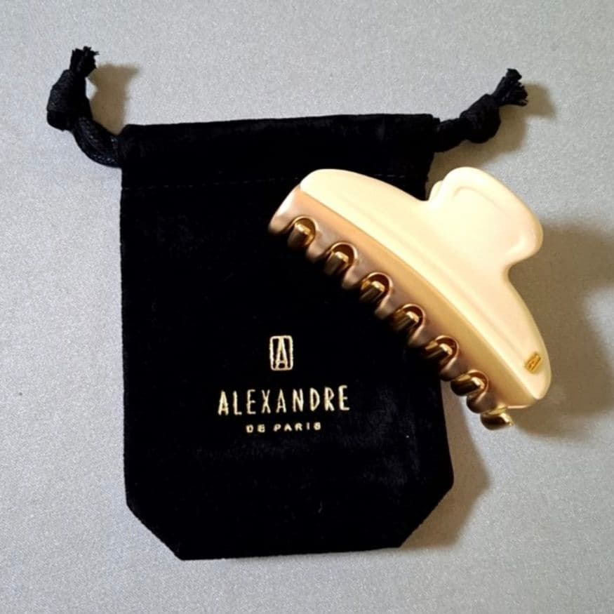 【美品】アレクサンドルドゥパリ M ヘアクリップ　人気のアイボリー 完売品