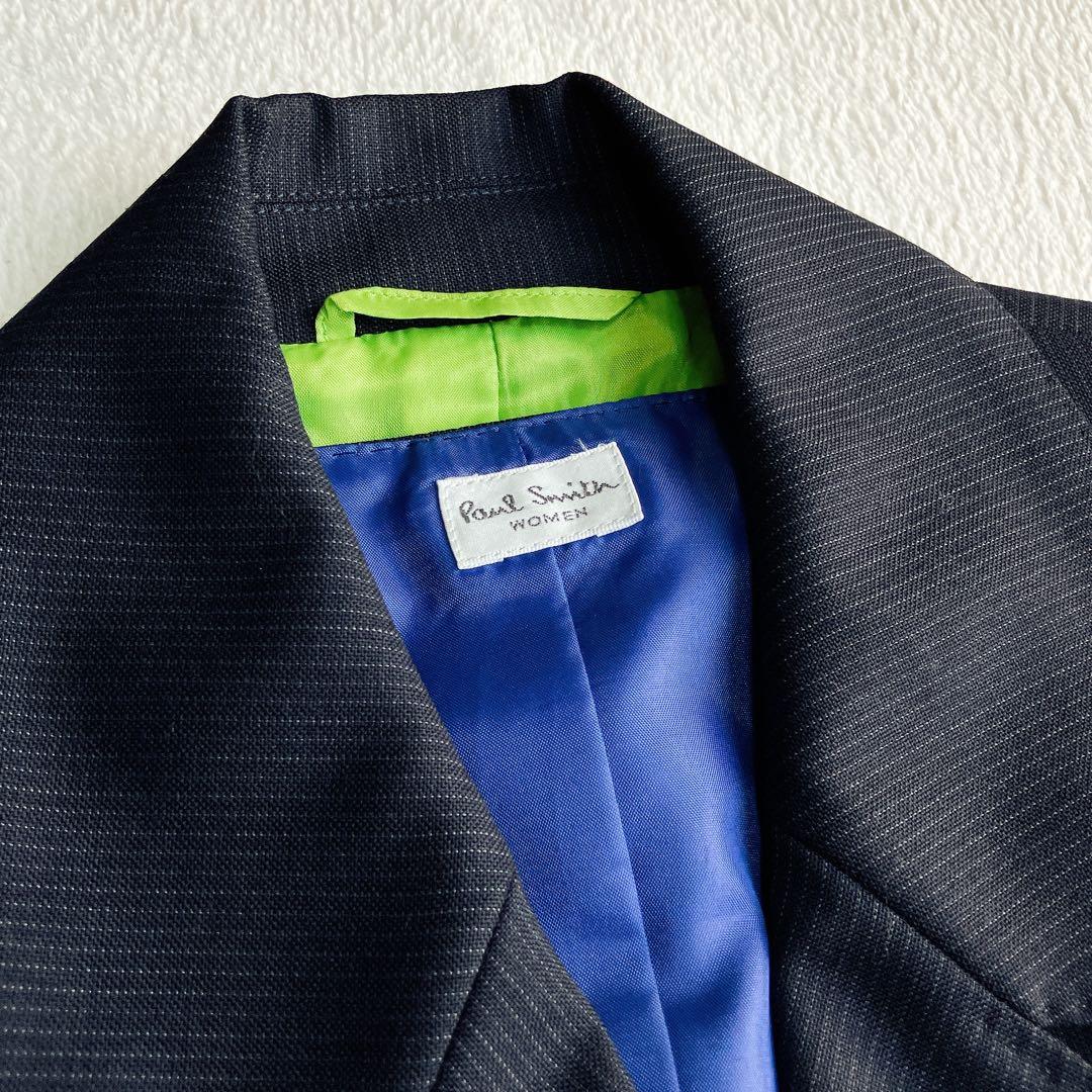 ポールスミス★3ピース パンツスーツ ウール ストライプ ハイウエスト ワイド