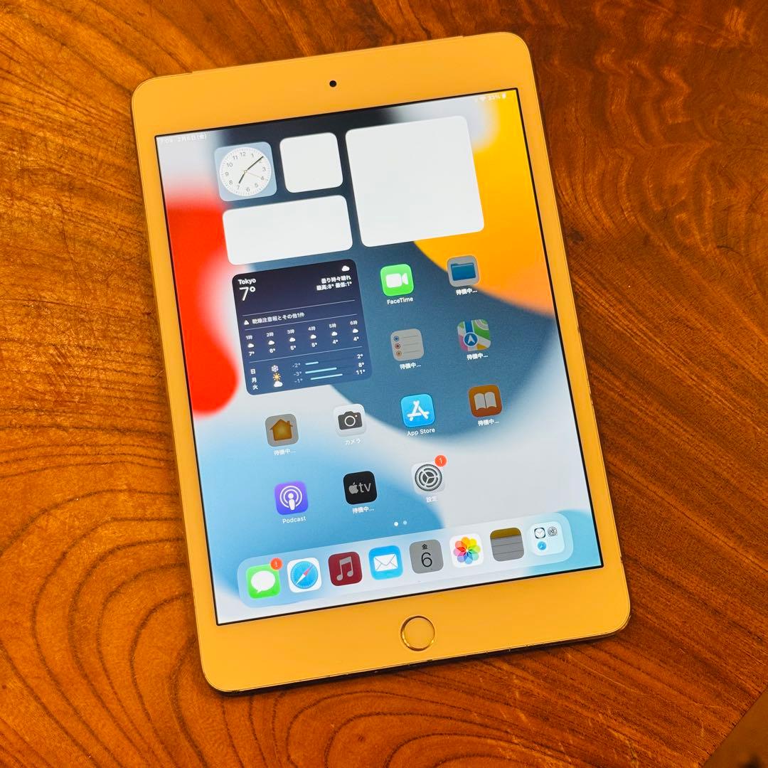 iPad mini 4 128GB ゴールド SIMフリー【ホームボタン難あり】