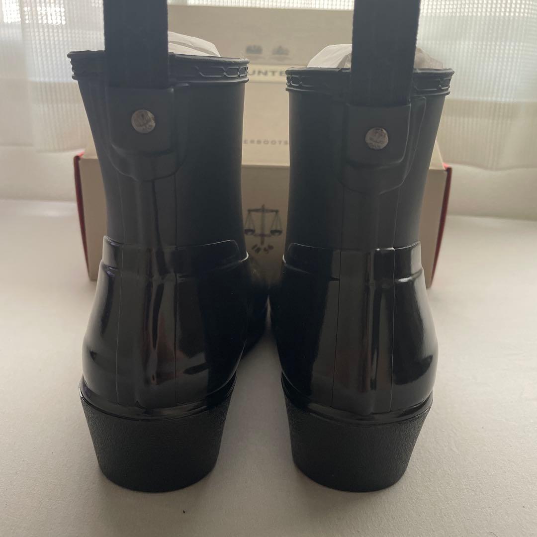 HUNTER ブラック バイカーグロス レインブーツ UK5 未使用品