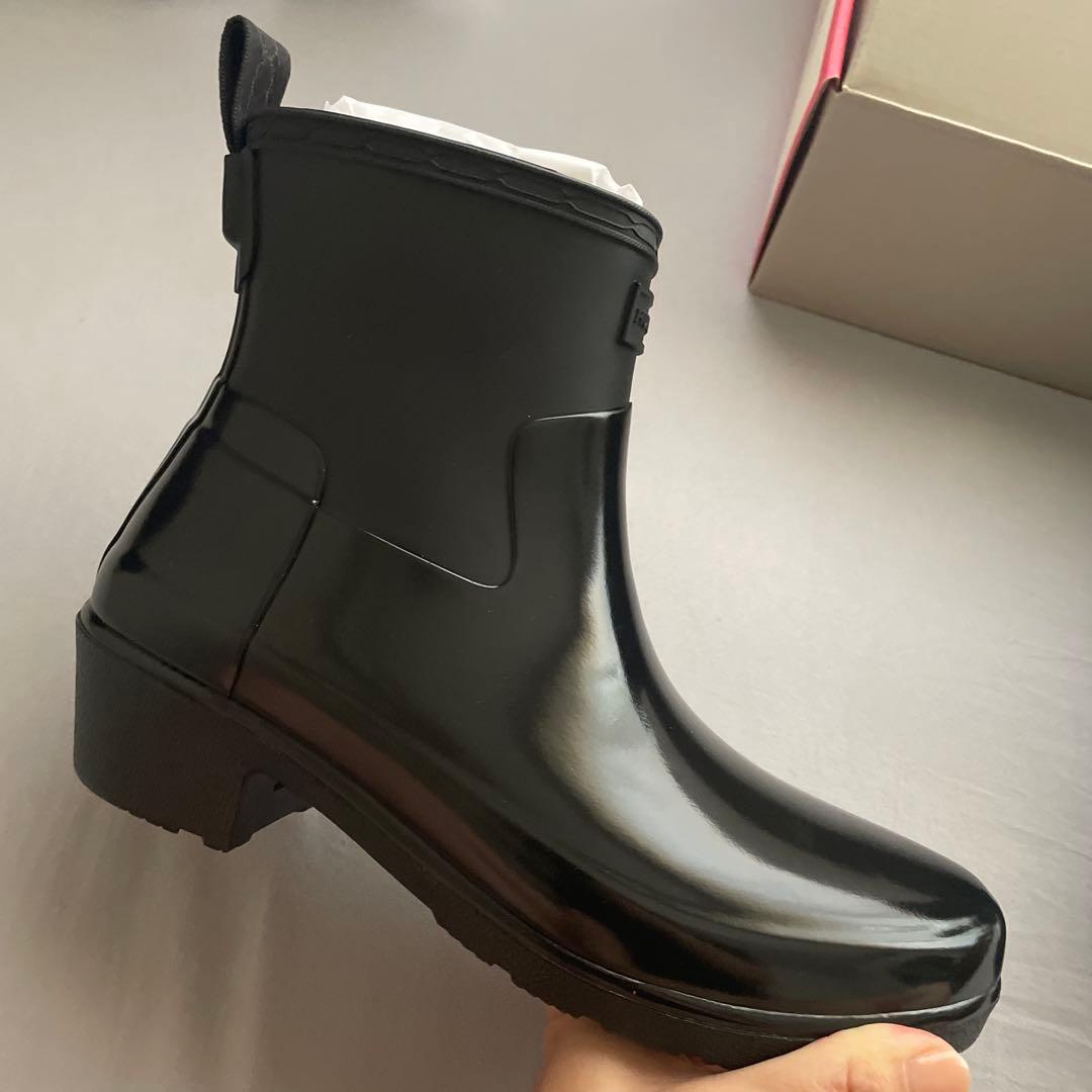 HUNTER ブラック バイカーグロス レインブーツ UK5 未使用品