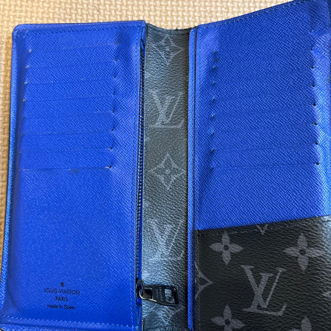 LOUIS VUITTON 長財布 ブラック/ブルー