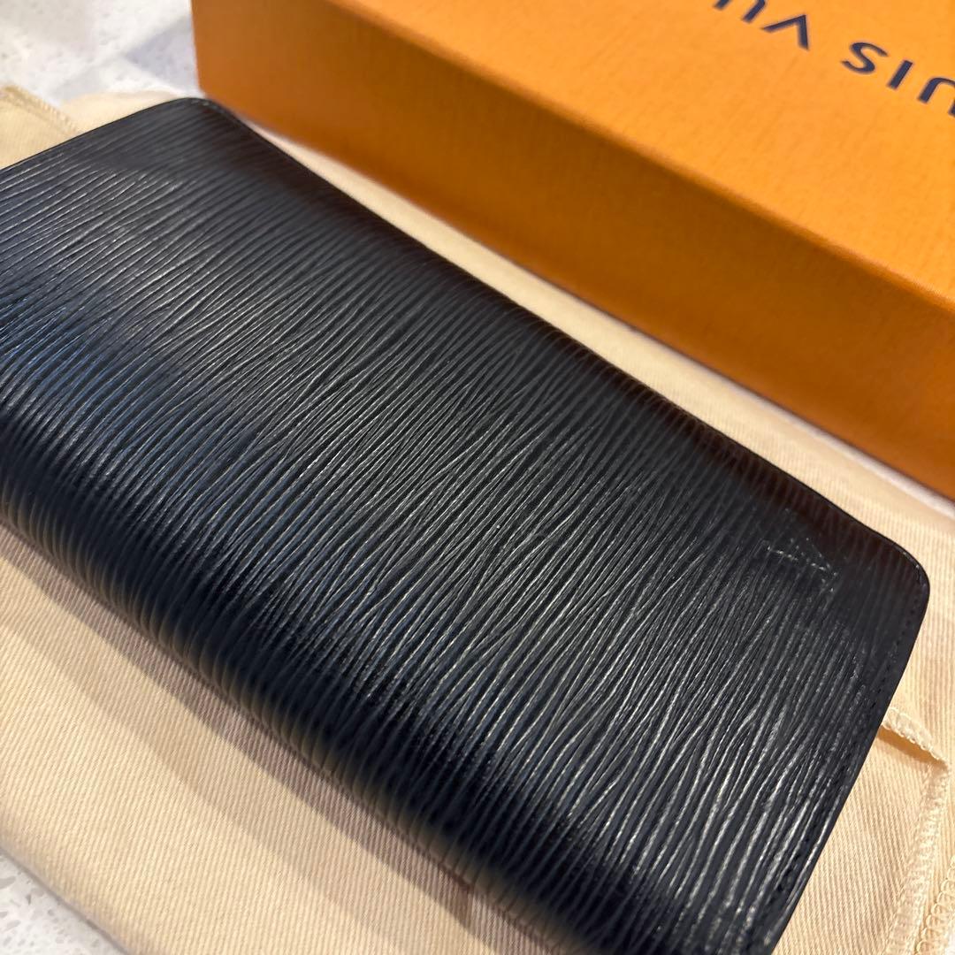 LOUIS VUITTON 長財布 ブラック/ブルー