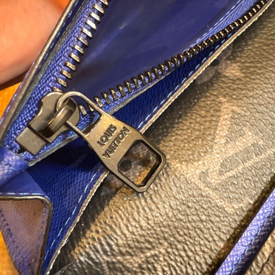 LOUIS VUITTON 長財布 ブラック/ブルー