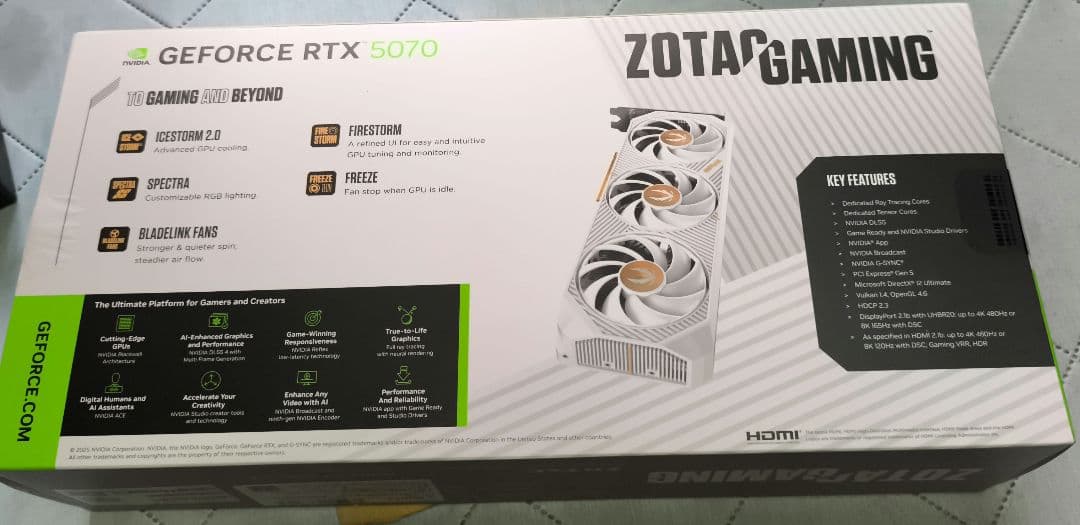 K*I様 ZOTAC GAMING GEFORCE RTX 5070 12GB