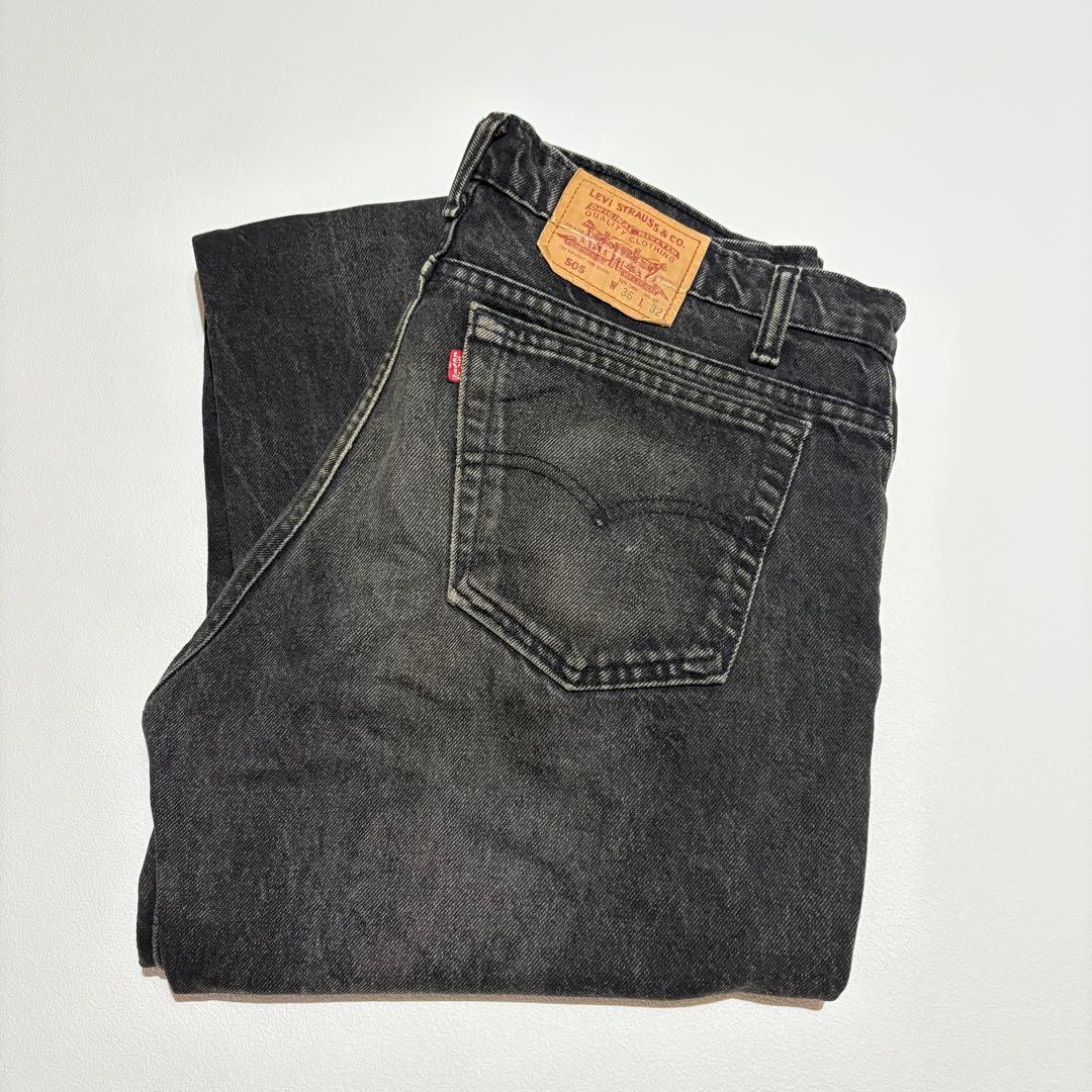 90s Levi's 505 Denim Pants BLACK W36×L32