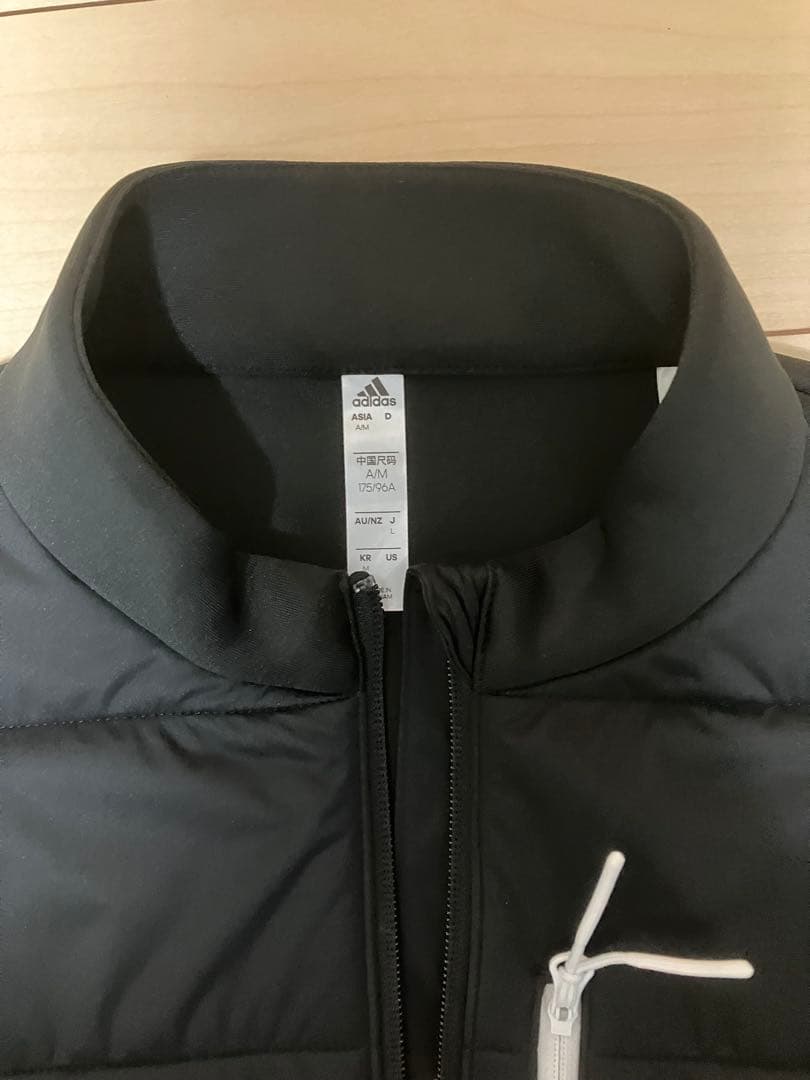 ブラック　秋冬 アディダス ゴルフウェア WL549 ダンボールニット