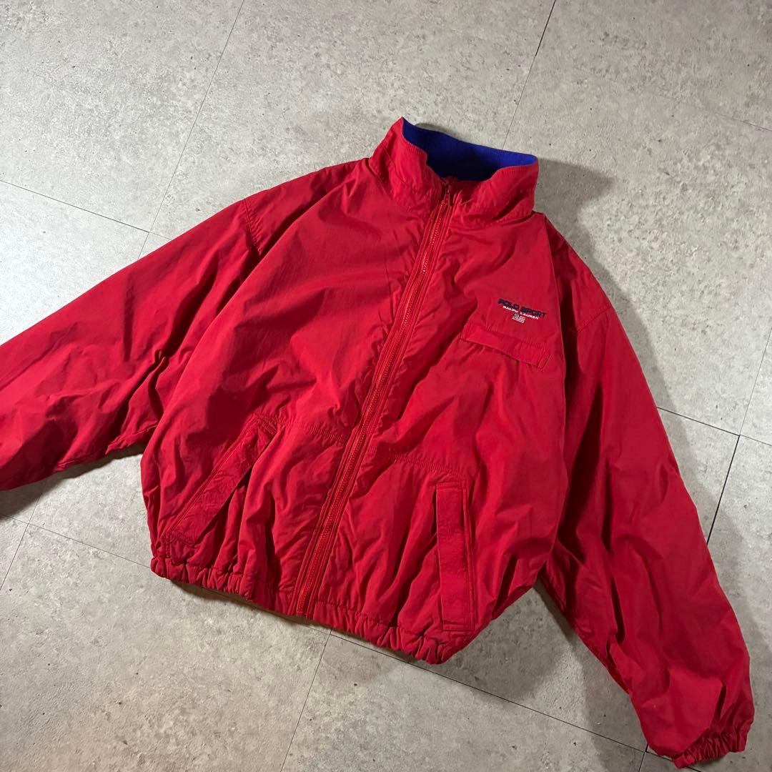 90sPOLO SPORTラルフローレンウォームアップジャケット赤青短丈ポロスポ