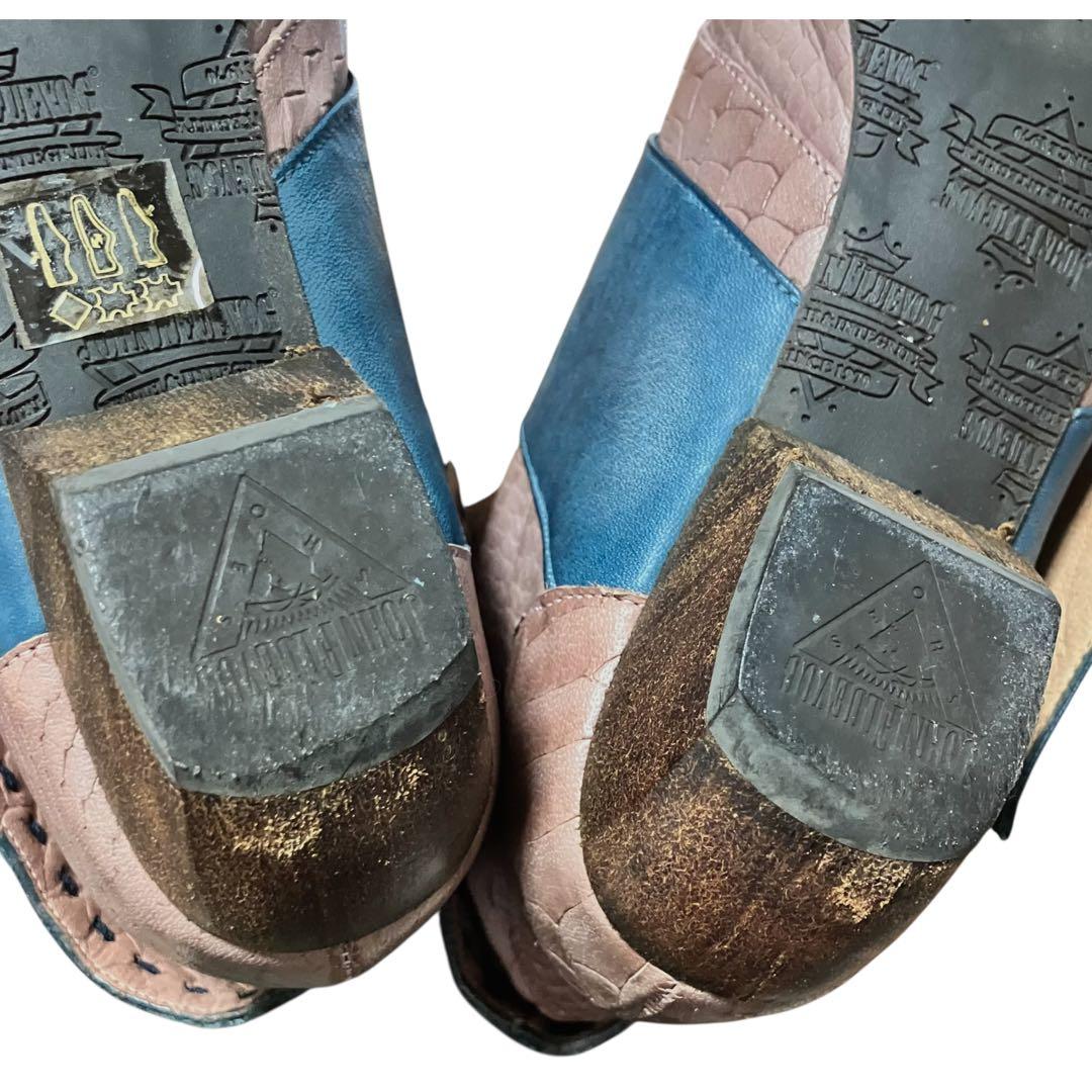 希少✨John Fluevog パイソン型押　アンクルブーツ　8.5 ギャルソン