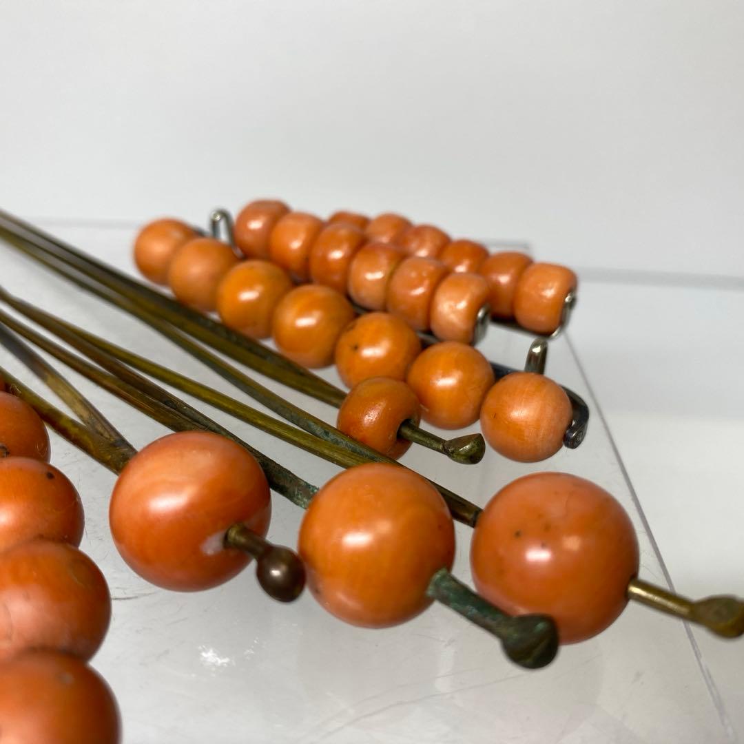 本赤珊瑚　玉　簪　93g チヒチ　東さ8-0107☆1F