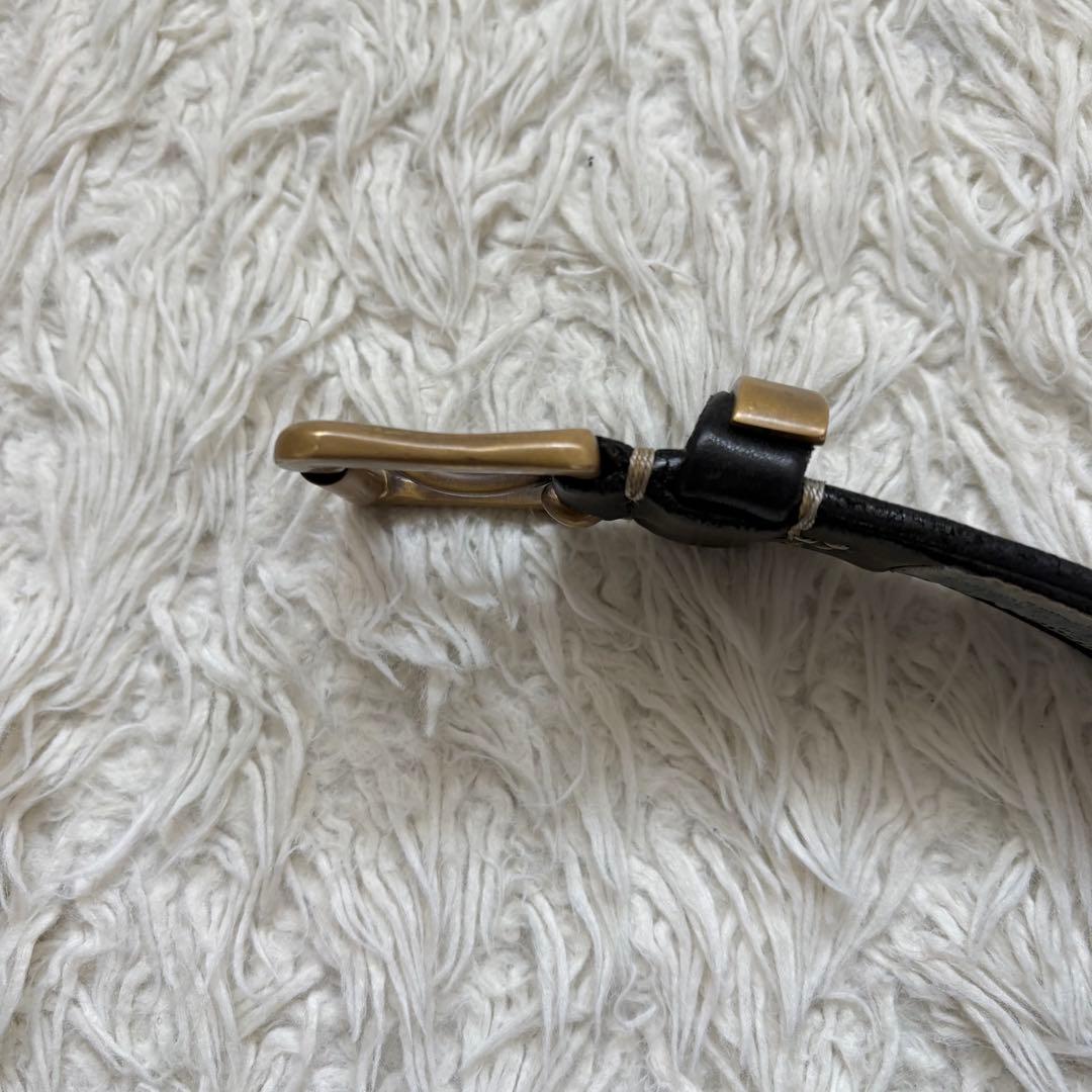ヴィンテージ ワークス　Leather belt 5Hole DH5709 黒金