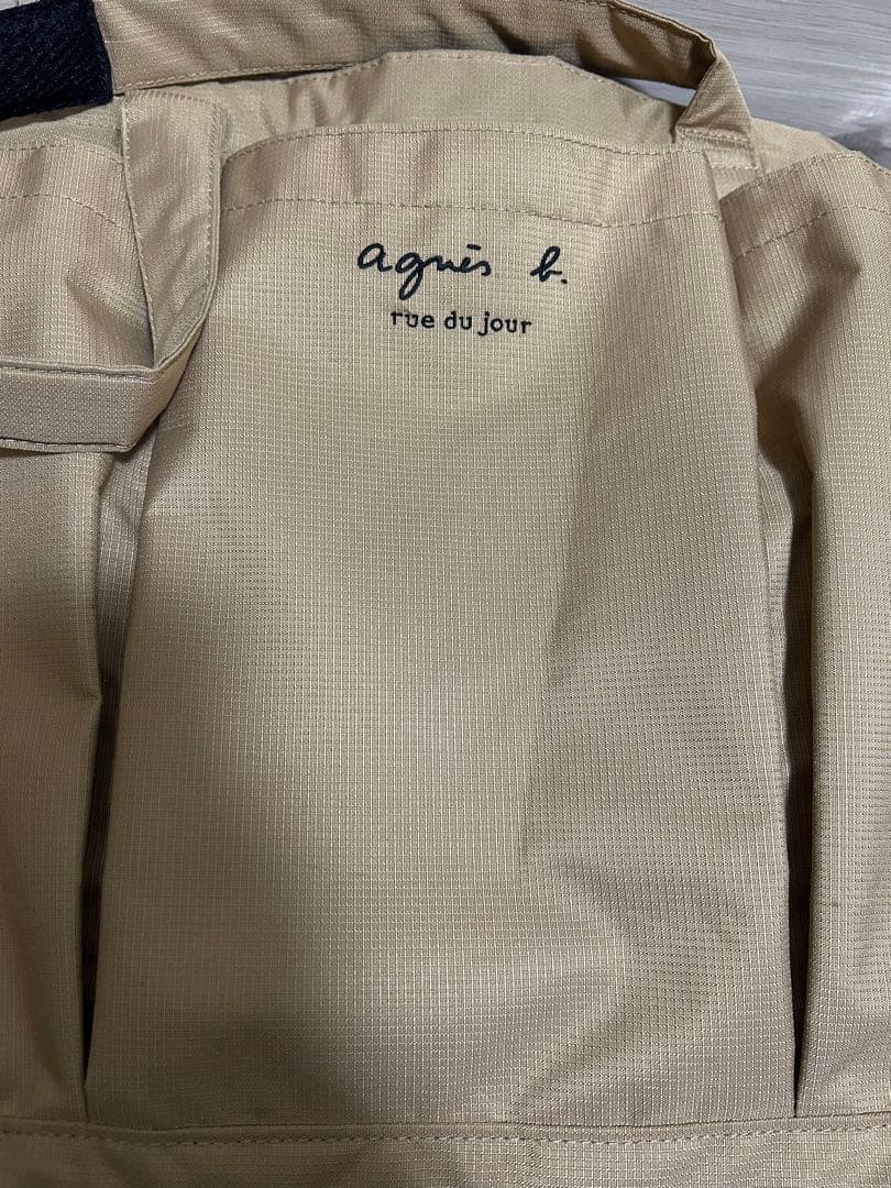 【美品】agnes b. ×アダムエロペ マザーズバッグ ベージュ トートバッグ