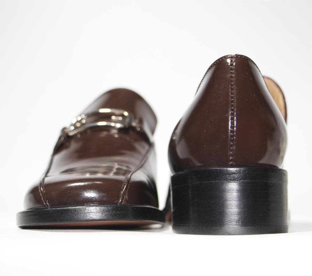 H*o様 GUCCI ローファー GGロゴ ダークブラウン 本革 35 C 未使