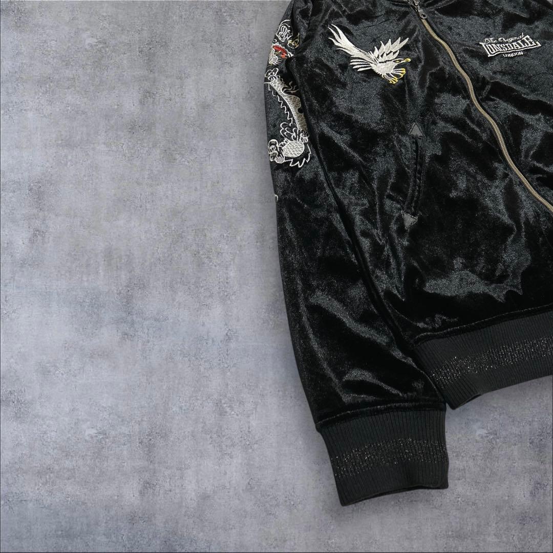 希少✨LONSDALE ベロア スカジャン　刺繍　トラックジャケット 和柄 龍