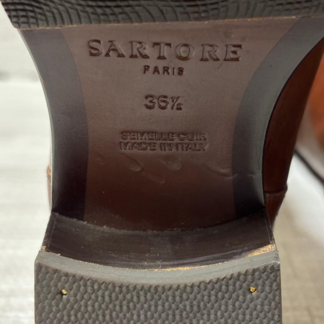 【美品】SARTORE サルトル　バックジップ　ジョッキーブーツ　23.5