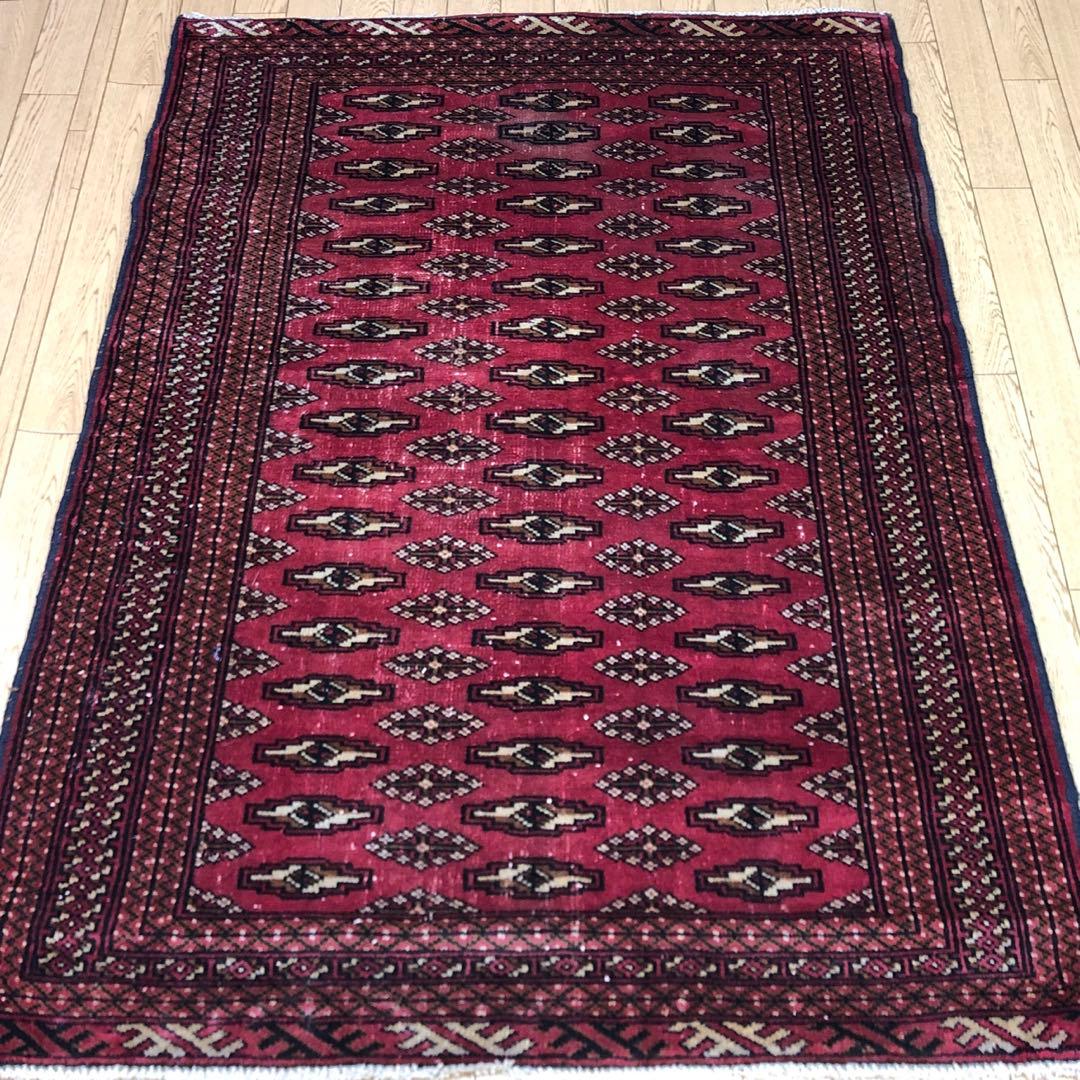 ペルシャ絨毯 ヴィンテージラグ 145×103cm 手織り オールドpersia