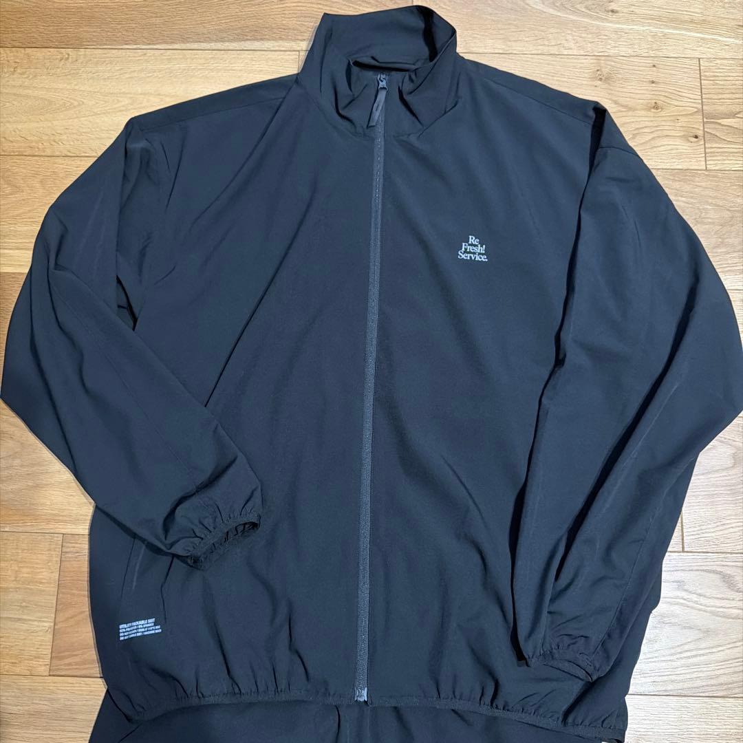 Fresh Serviceブラックナイロンジャケット・パンツセット