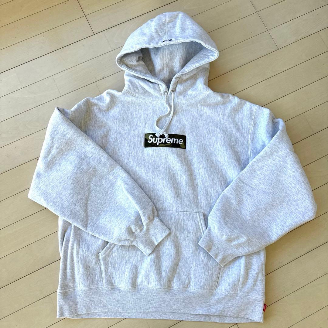 トップス Supreme Box Logo Hoodie Ash grey large