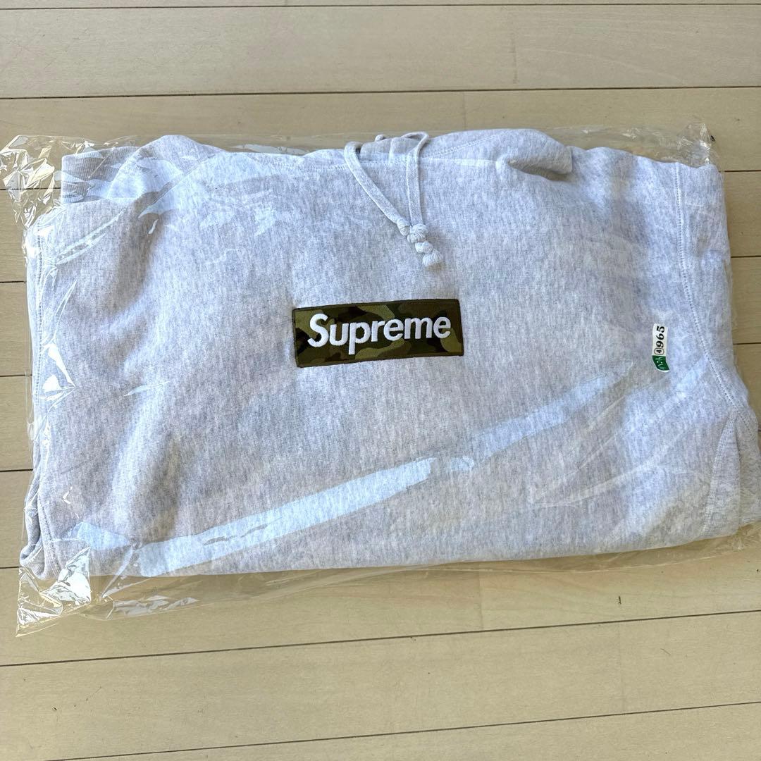 トップス Supreme Box Logo Hoodie Ash grey large