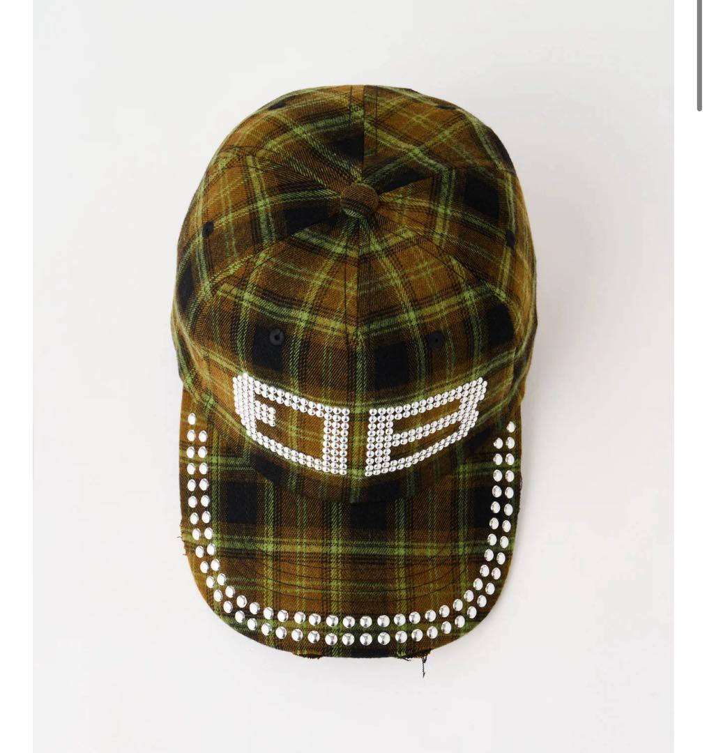 帽子 BEEDEN STUDS DAMAGE CAP Check.G