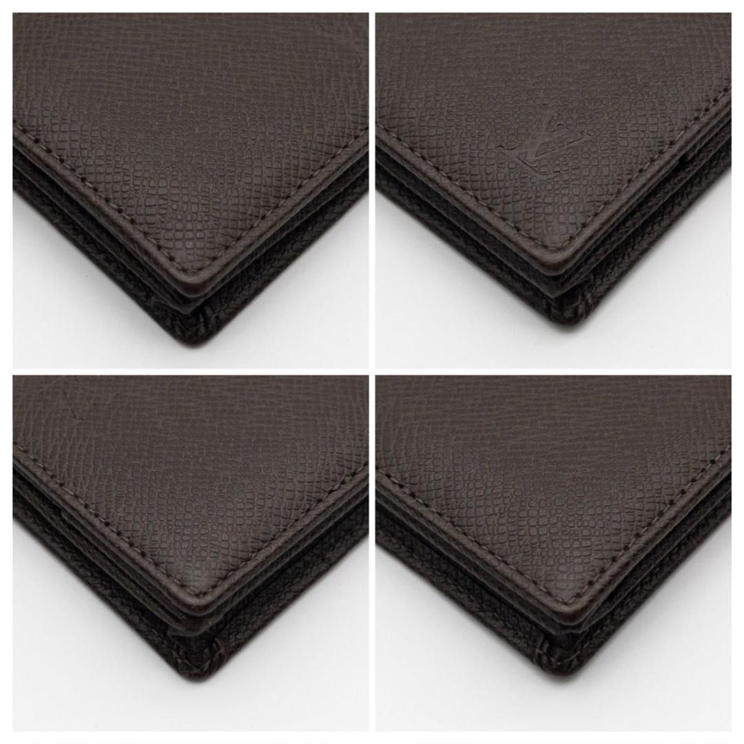 【極美品】ルイヴィトン　ポルトモネボワット　タイガ　ケース　グリズリ　茶色