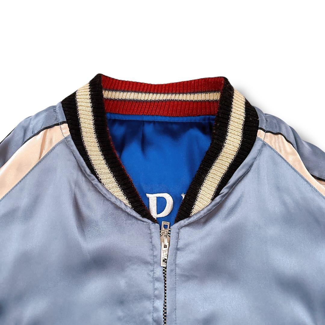 TAILOR東洋 スカジャン リバーシブル 虎 龍 ブルー グレー XLサイズ