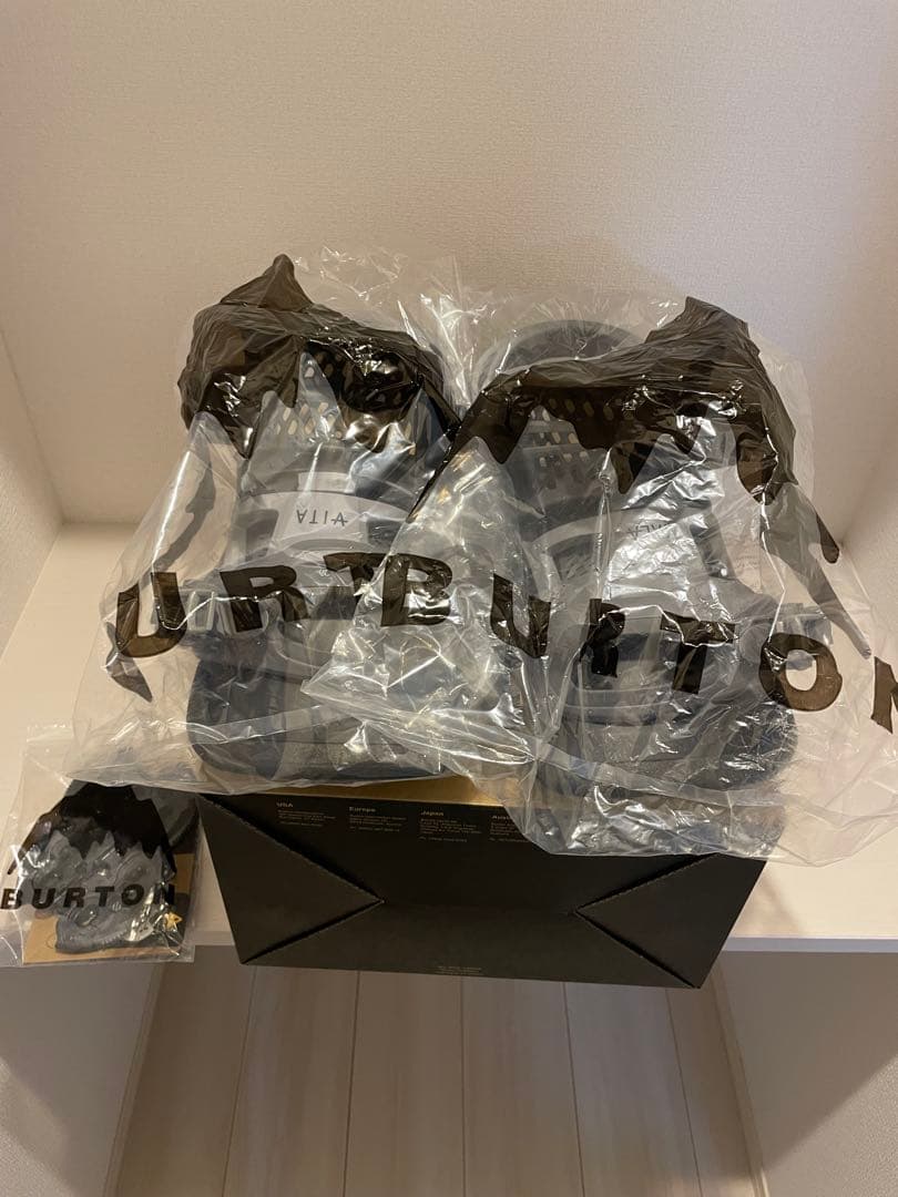 バートンMalavita スノーボード ビンディング Lサイズ グレー