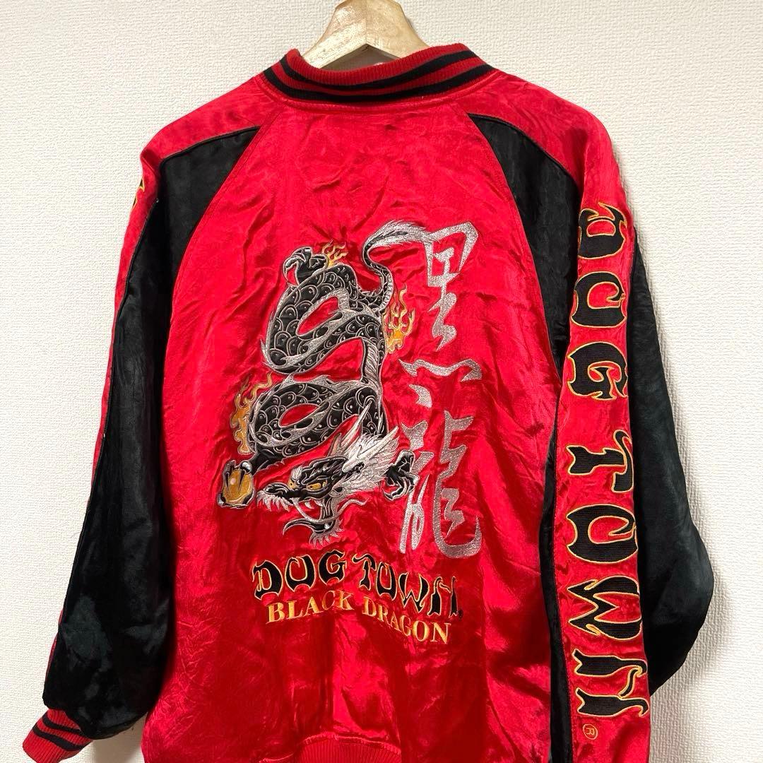 DOG TOWN ドッグタウン 黒龍 スカジャン XL 傷汚れ有 ヴィンテージ