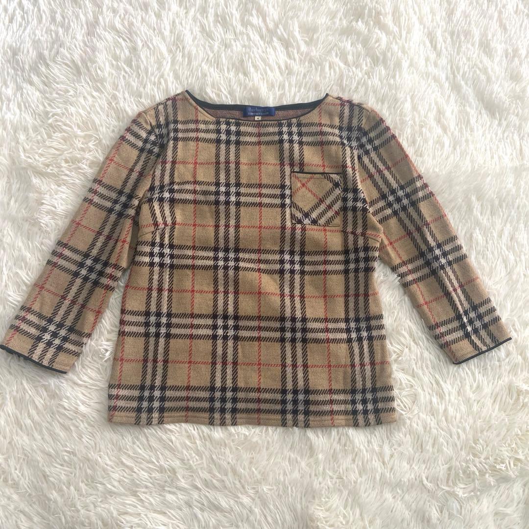 BURBERRYノバチェック ウール混 七分袖 ベージュ　三陽商会