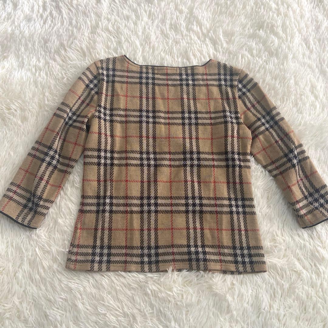 BURBERRYノバチェック ウール混 七分袖 ベージュ　三陽商会