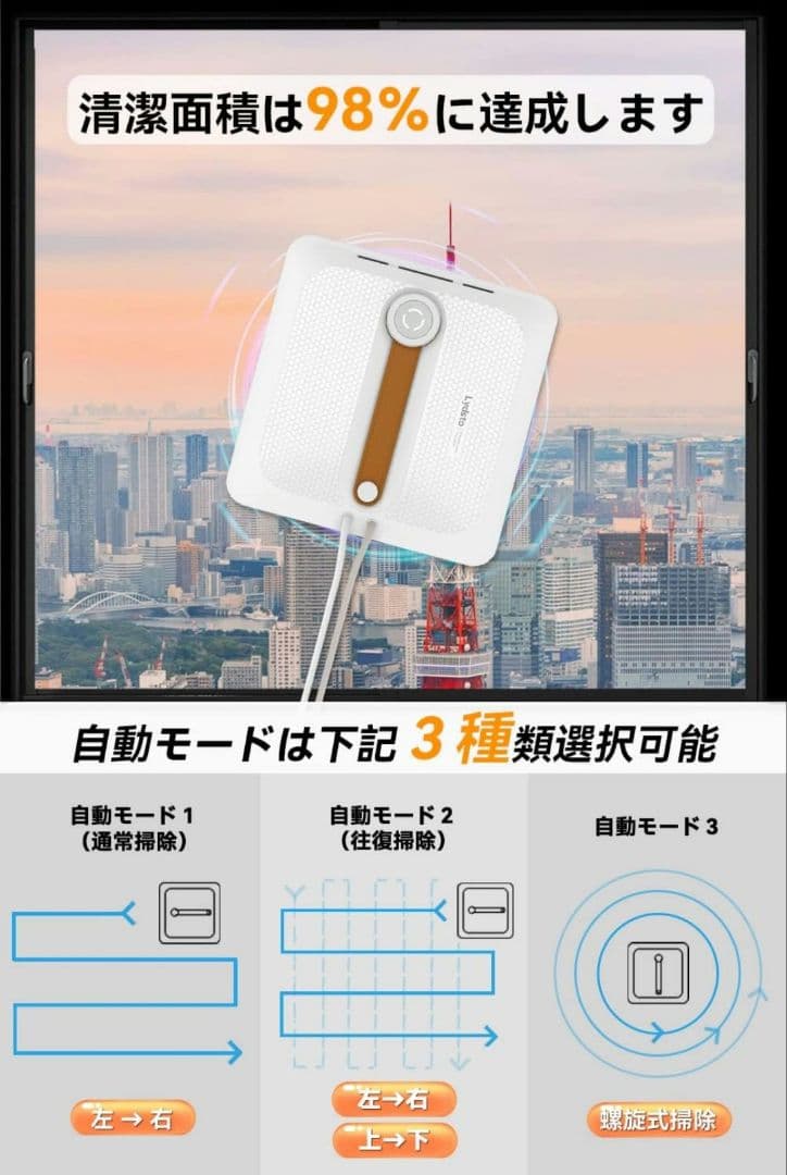 QOL爆上がり？！ 窓掃除ロボット 窓拭きロボット 高所 真空吸着 マンション
