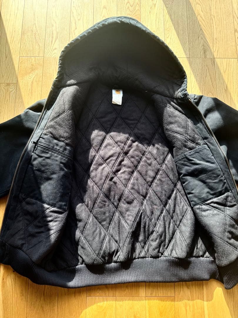 希少　USA製 carhartt アクティブジャケット　ブラック