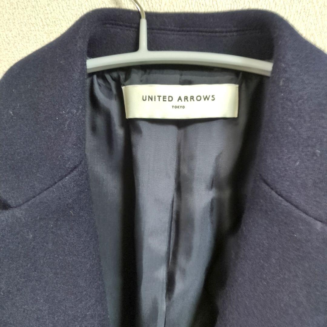 新品　М　38　ユナイテッドアローズ　チェスターコート　紺　ネイビー