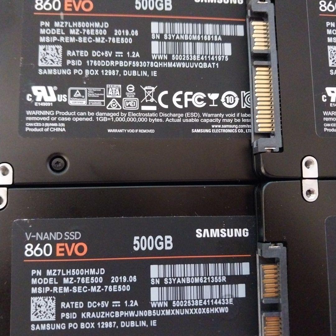 Samsung 860 EVO 500GB 内蔵型SSD x6