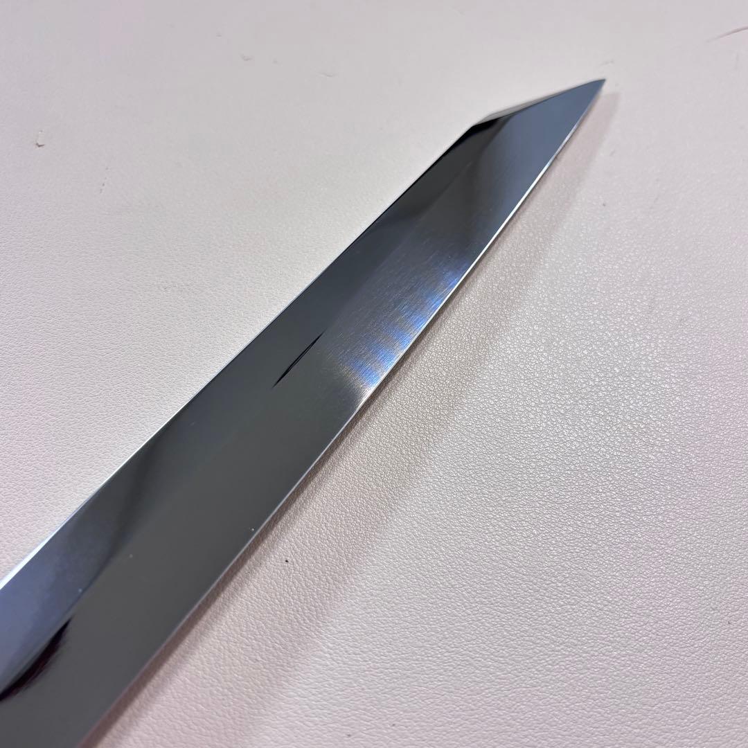 270mm 切付柳刃包丁 鏡面　紫檀八角柄 刺身包丁 「全鋼」'ᘲ