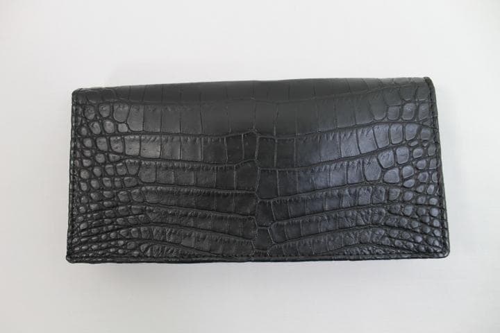 【専用】クロコダイル 財布 長財布 本物 両面クロコ ブラック 小銭入れなし