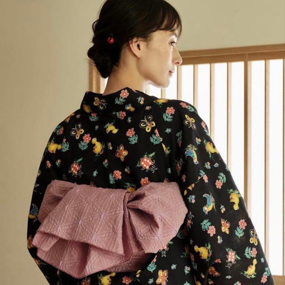 フェイラー浴衣➕帯　ネイビー