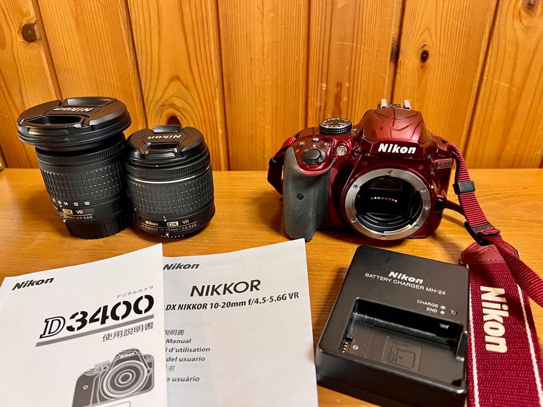 Nikon D3400 デジタル一眼レフ レッド